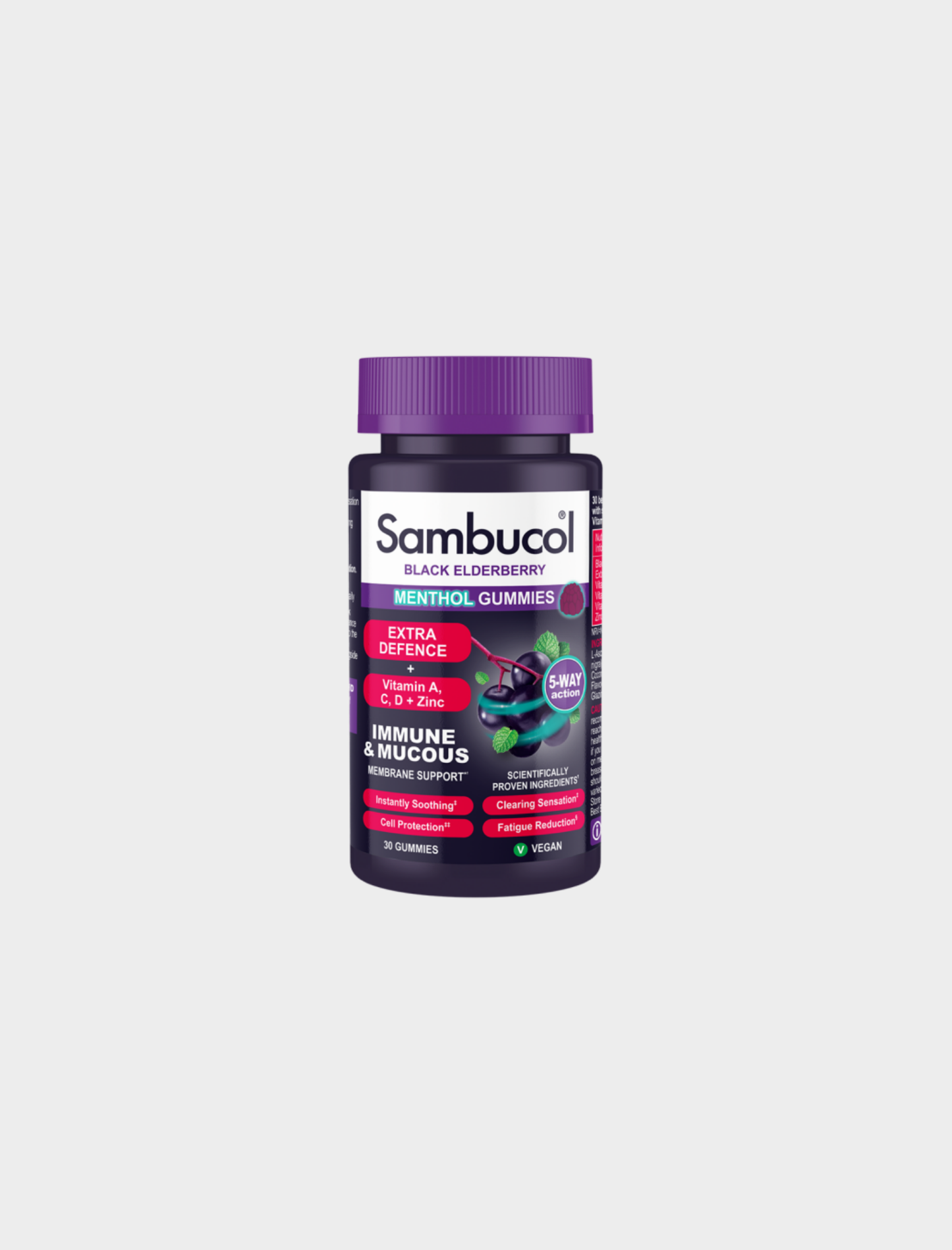 Sambucol Extra Defence Menthol Gummies 30/1