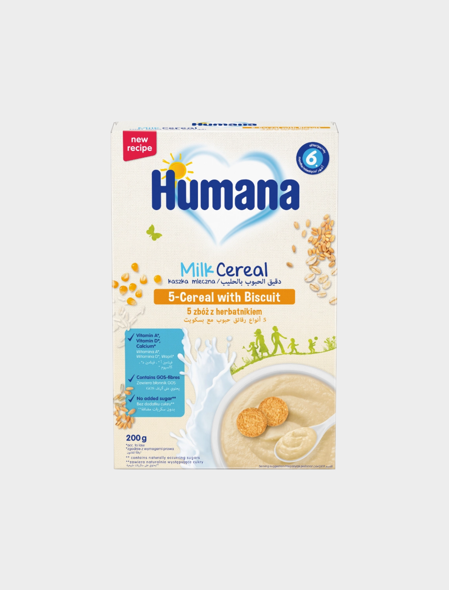 HUMANA MC 5-CEREALS with Biscuit 200g FS