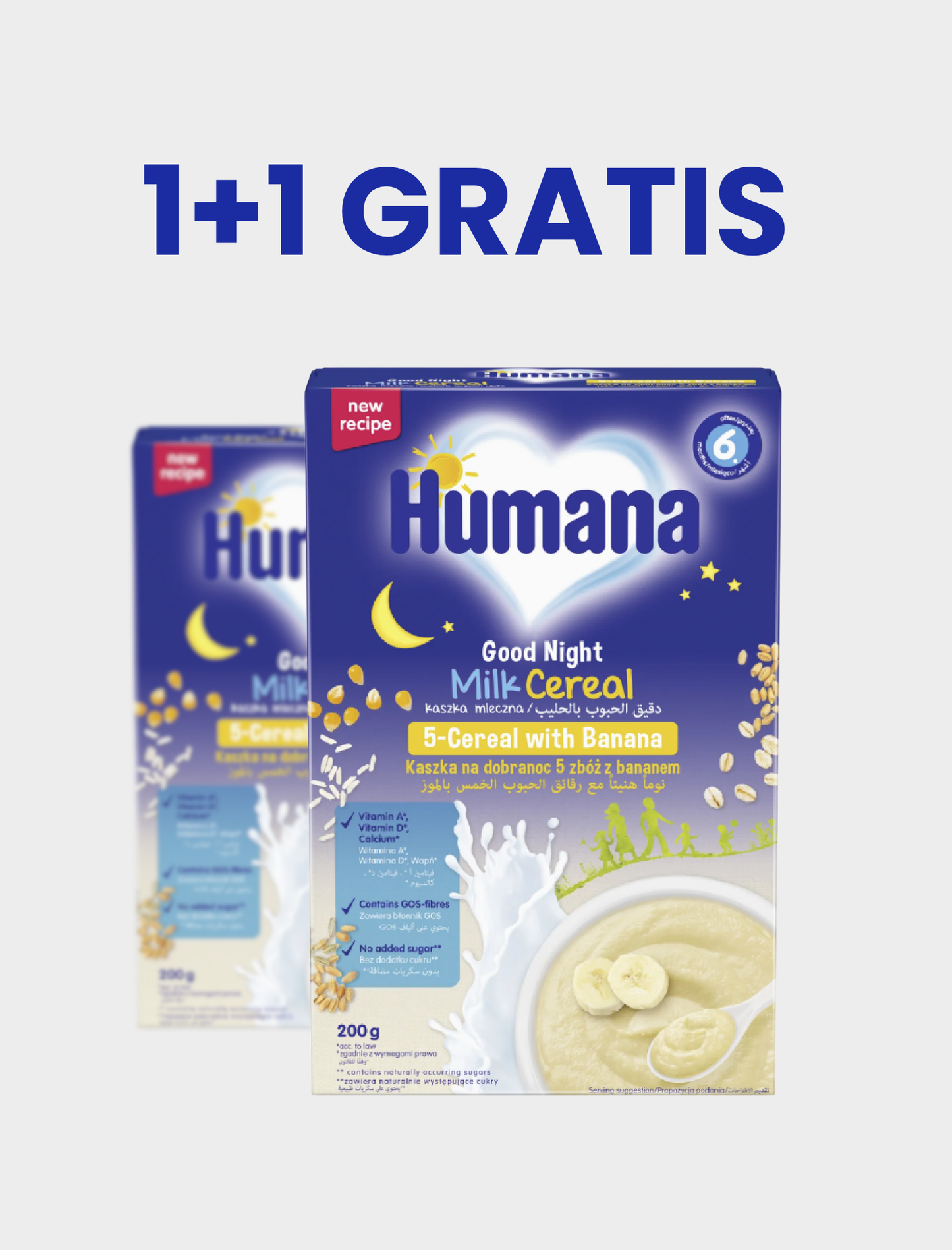 HUMANA MC Good Night Banana 200g FS 1+1 GRATIS